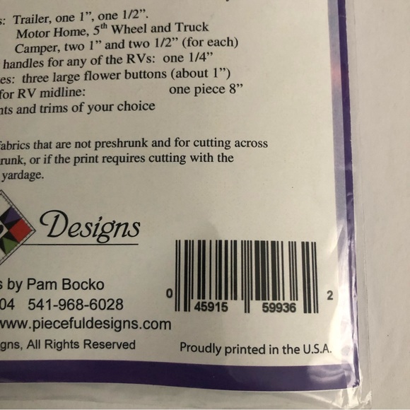 4/$15 Quilt Pattern Home Sweet Home (Away From Home) Incl. All 4 Designs… - Picture 3 of 4